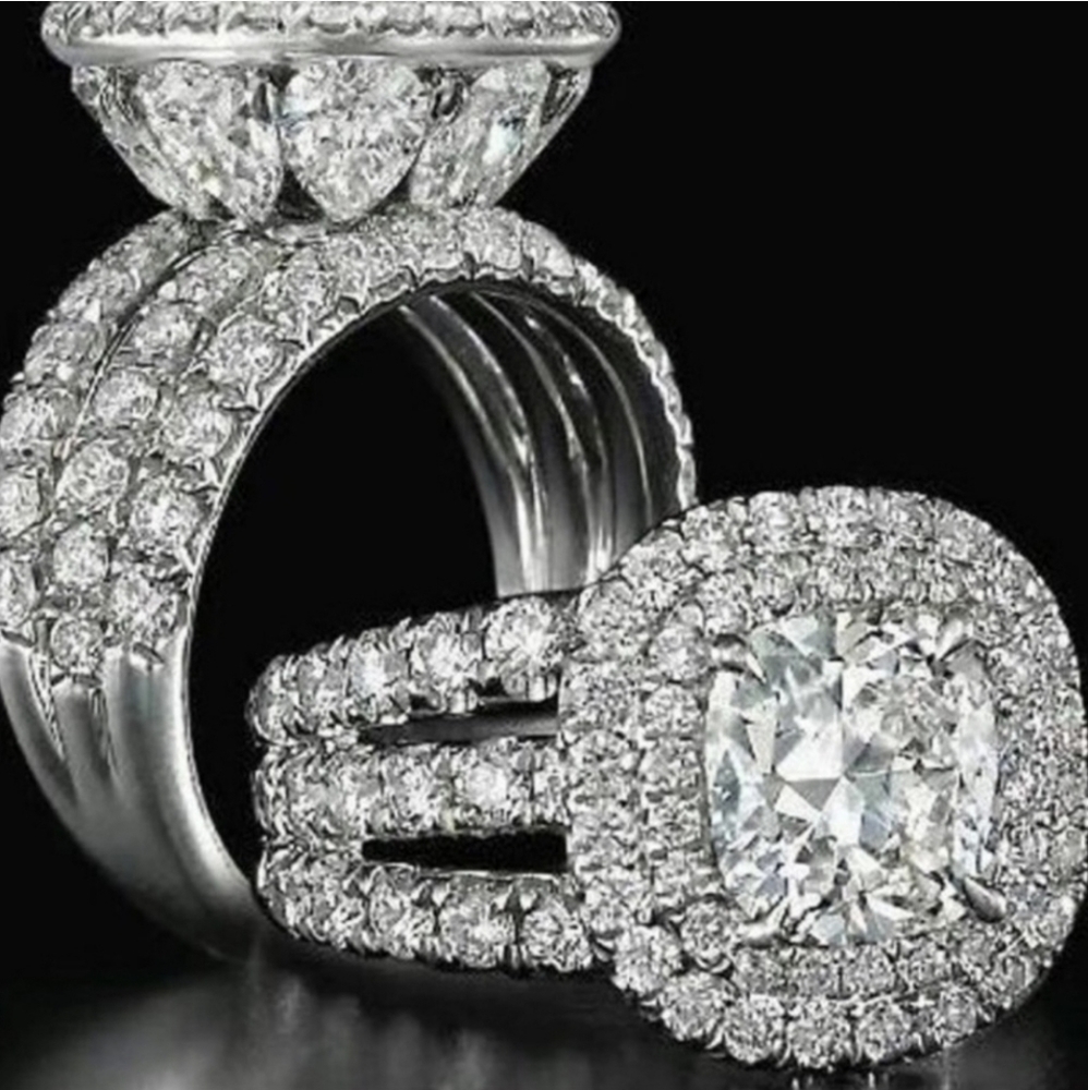 SOLD SOLD SOLDHalo Engagement Ring  S5 - Picture 3 of 5